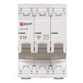 Автоматический выключатель EKF PROxima ВА 47-63N 10А 3P C 4,5кА (автомат электрический)