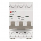 Автоматический выключатель EKF PROxima ВА 47-63N 20А 3P C 4,5кА (автомат электрический)