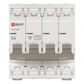 Автоматический выключатель EKF PROxima ВА 47-63N 4А 4P C 4,5кА (автомат электрический)