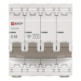 Автоматический выключатель EKF PROxima ВА 47-63N 10А 4P C 4,5кА (автомат электрический)