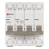 Автоматический выключатель EKF PROxima ВА 47-63N 13А 4P C 4,5кА (автомат электрический)