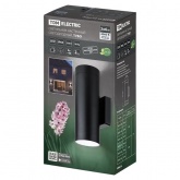 Светильник светодиодный уличный настенный TDM Тубо 2x6W 4000K H252mm алюминий/черный вверх/вниз IP65