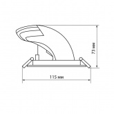 Светильник светодиодный Downlight TDM Акцент-1 LED DSL-01-018-WW 18W 3000K 24° IP40 поворотный