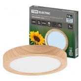 Светильник светодиодный TDM накладной круг Даунлайт СПО 18 Вт 4000К (сосна) 225х32мм