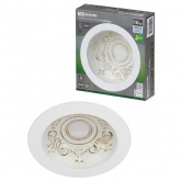 Светильник встраиваемый TDM LED Деко 03 10W 4000K круглый, золото/белый IP44 d155/D170x42mm