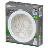 Светильник встраиваемый TDM LED Деко 03 10W 4000K круглый, золото/белый IP44 d155/D170x42mm