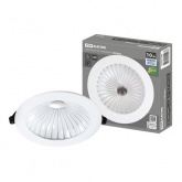 Светильник встраиваемый TDM LED Деко 06 10W 4000K круглый, хром/белый IP44 d155/D170x42mm