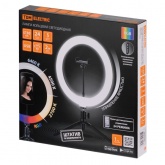 Лампа кольцевая светодиодная 16W 2700-6400К/RGB 30см настольный штатив ПДУ/диммер крепление телефона