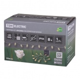 Гирлянда TDM на солнечной батарее ССГ Бусины 4 м, 20 LED желтый IP54