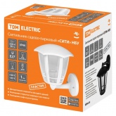 Светильник садово-парковый TDM Сити НБУ 07-60-001 У1 4-х гранник настенный вверх черный