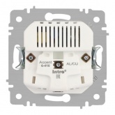 Розетка Intro Accent 2P+E Schuko со шторками 16А-250В + 2хUSB IP20 венге 6-410-10