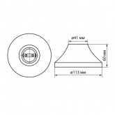 Патрон-основание TDM, керамический E27, ЭКО венге, накладной