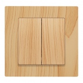 Выключатель двойной Intro Accent 10А-250В IP20 сосна 6-104-11