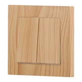 Выключатель двойной Intro Accent 10А-250В IP20 сосна 6-104-11