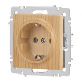 Розетка Intro Accent 2P+E Schuko 16А-250В IP20 сосна 6-202-11