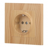 Розетка Intro Accent 2P+E Schuko 16А-250В IP20 сосна 6-202-11