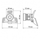 Фонарь налобный TDM 12 аккумуляторный 5W CREE + 3W COB Li-Ion 3,7V 2x18650 2,4Ah 650Lm USB