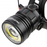 Фонарь налобный TDM 12 аккумуляторный 5W CREE + 3W COB Li-Ion 3,7V 2x18650 2,4Ah 650Lm USB