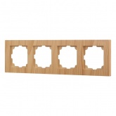 Рамка на 4 поста Intro Accent сосна 6-504-11
