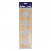 Рамка на 4 поста Intro Accent сосна 6-504-11