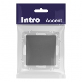 Переключатель одноклавишный Intro Accent 10А-250В IP20 графит 6-103-07