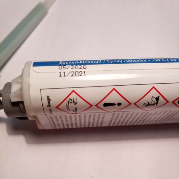 Желтая эпоксидная смола без наполнения Вейкон в двойном картридже