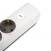 Удлинитель JazzWay ET-04-500W 4х2Р+Е 5м 3х1 мм2 16А с выключателем белый