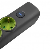 Удлинитель JazzWay ET-04-300G 4х2Р+Е 3м 3х1 мм2 16А с выключателем серый