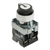 Переключатель в сборе EKF BG33 с замком 22мм 3 фиксированных положения 2NO IP40