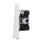 Выключатель одноклавишный Kranz Miele Round 10А с рамкой перламутр