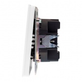 Переключатель одноклавишный Kranz Miele Round 10А с рамкой перламутр