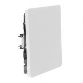 Переключатель одноклавишный Kranz Miele Round 10А с рамкой перламутр