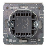 Перекрестный выключатель одноклавишный Kranz Miele Round 10А с рамкой перламутр