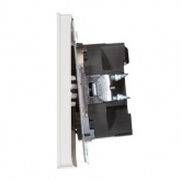 Кнопка одноклавишная Kranz Miele Round 10А с рамкой перламутр