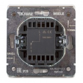 Кнопка одноклавишная Kranz Miele Round 10А с рамкой перламутр