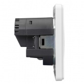 Розетка с заземлением Kranz Miele Round 16А со шторками и USB A+С 5В/3А с рамкой перламутр