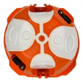 Коробка установочная ИЭК для полых стен d 73 глубина 65 мм со стыковочным узлом IP30