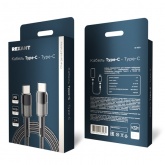 Кабель Rexant USB Type-C – Type-C, 5A, 100Вт, 2м, в черной нейлоновой оплетке