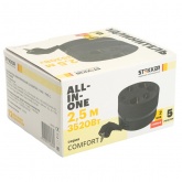 Удлинитель Stekker Comfort HM10-51-01 5х2P+E 16A 3500Вт 2USB A+1C 5V 3,1A 3x1мм2 2.5 м черный