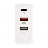 Сетевое зарядное устройство Rexant 2xUSB+USB Type-С, переходник + адаптер, 48W белое