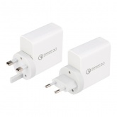 Сетевое зарядное устройство Rexant 2xUSB+USB Type-С, переходник + адаптер, 48W белое