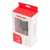 Сетевое зарядное устройство Rexant USB QC (30W) + Type C PD (33W), с дисплеем