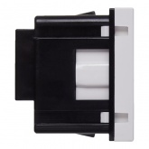 Розетка Daccord Metra45 2К+З со шторками винтовой зажим 2М, белая (аналог 077213 Mosaic)