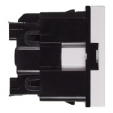 Розетка Daccord Metra45 2К+З без шторок автозажим 2М, белая (аналог 077211 Mosaic)