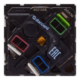 Розетка Daccord Metra45 2К+З 45° без шторок автозажим 2М, белая