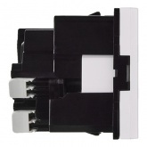 Розетка Daccord Metra45 2К+З 45° без шторок автозажим 2М, белая