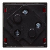 Розетка Daccord Metra45 45° 2К+З без шторок винтовой зажим 2М, красная