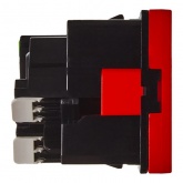 Розетка Daccord Metra45 2К+З 45° без шторок автозажим 2М, красная