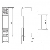 Реле контроля тока DKC DRC 0.8-8А 1CO 10А 24-240В AC/DC