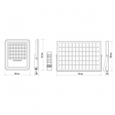 Прожектор светодиодный JazzWay PFL SOLAR 02 50W 6500К GR IP65 с солнечной панелью и пультом